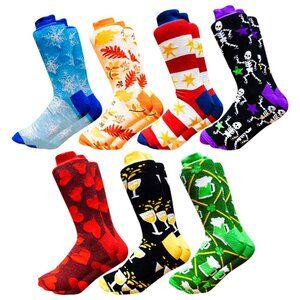 Lucid Socks Crew Socks 7-Pack Holiday Edition
